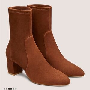 Stuart Weitzman Booties - Coffee Suede, 7.5 NWB.